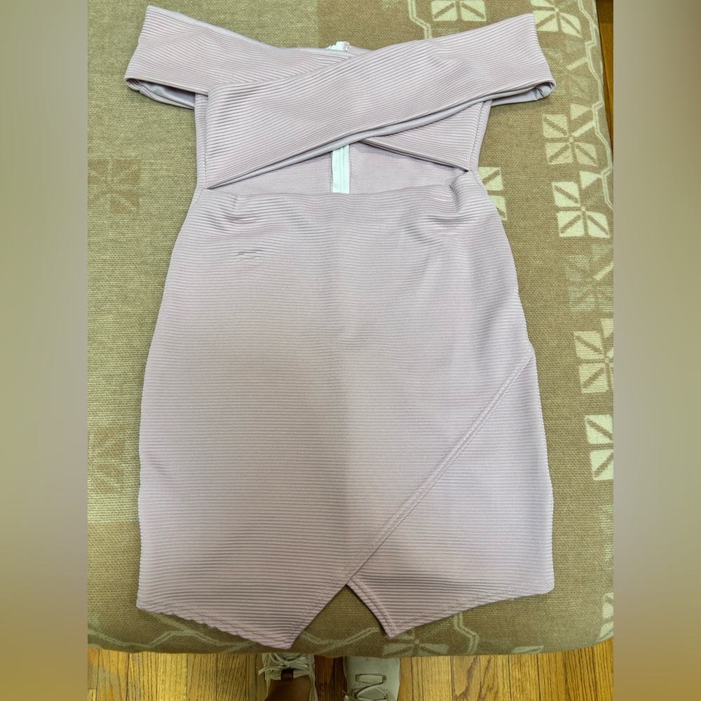 Missguided Lilac Ribbed Dress